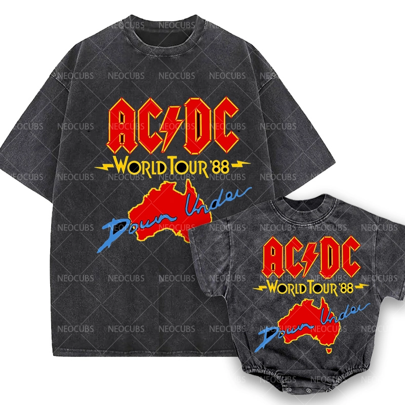 Baby Print Romper And Adult T-Shirt