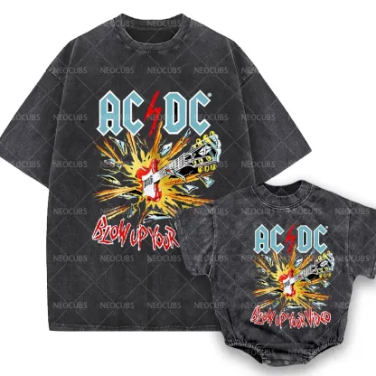 Baby Print Romper And Adult T-Shirt