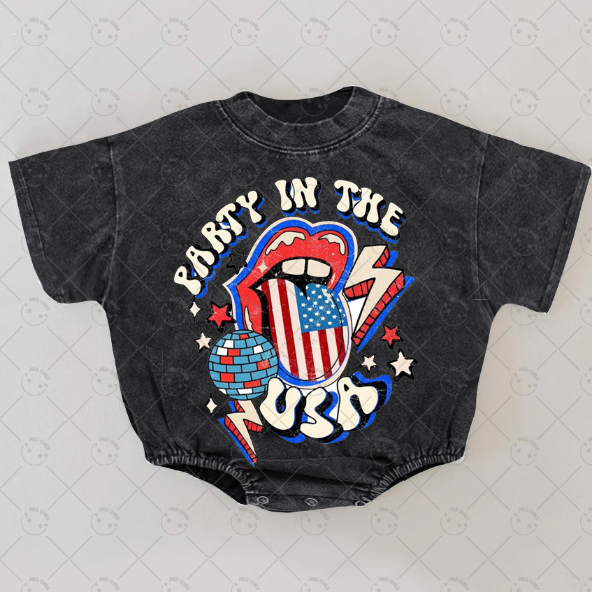 Baby Print Romper And Adult T-Shirt