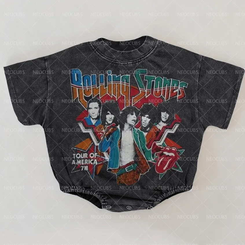 Baby Print Romper And Adult T-Shirt