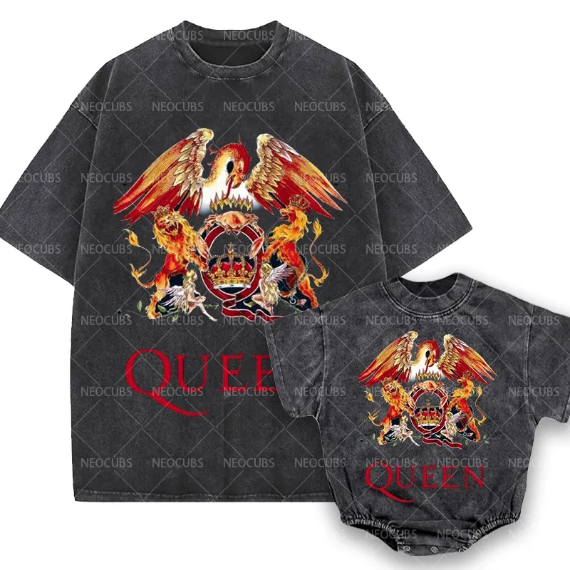 Baby Print Romper And Adult T-Shirt