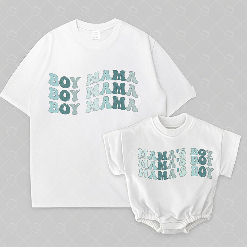Baby Print Romper And Adult T-Shirt