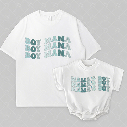Baby Print Romper And Adult T-Shirt