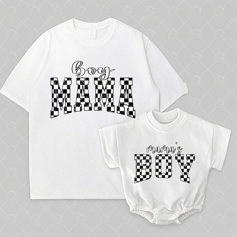 Baby Print Romper And Adult T-Shirt