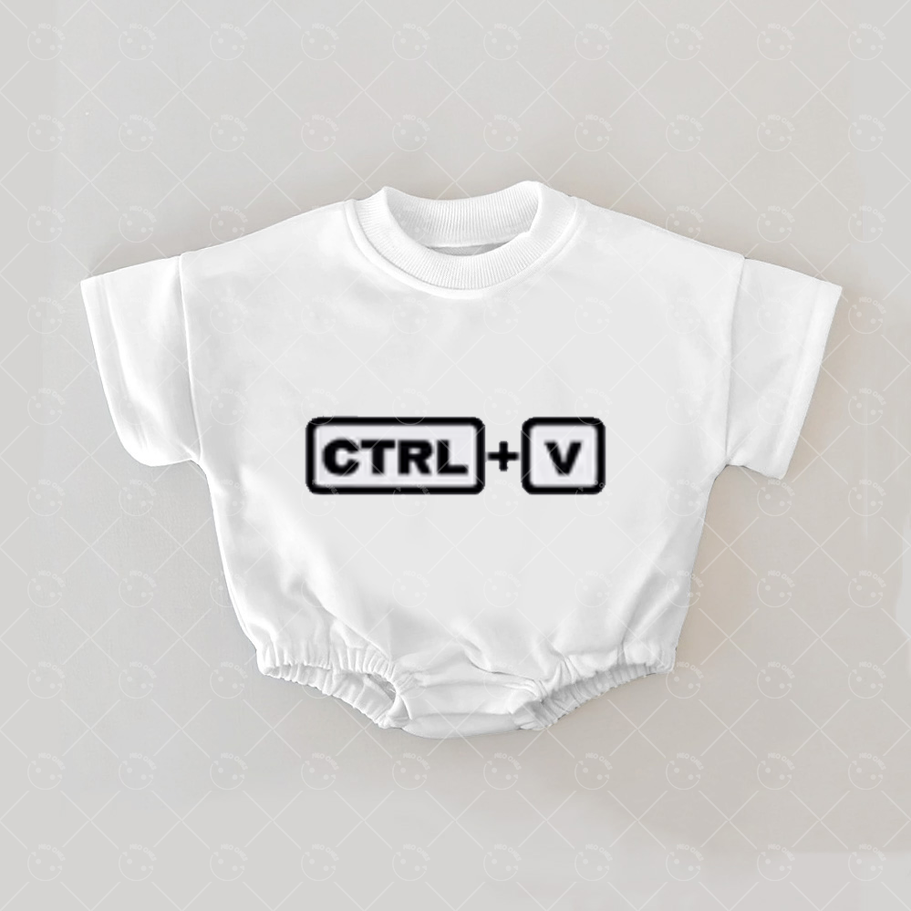 Baby Print Romper And Adult T-Shirt