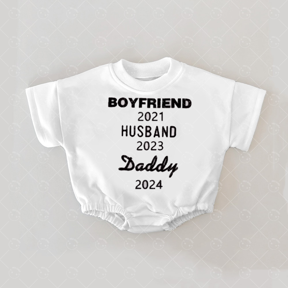 Baby Print Romper And Adult T-Shirt