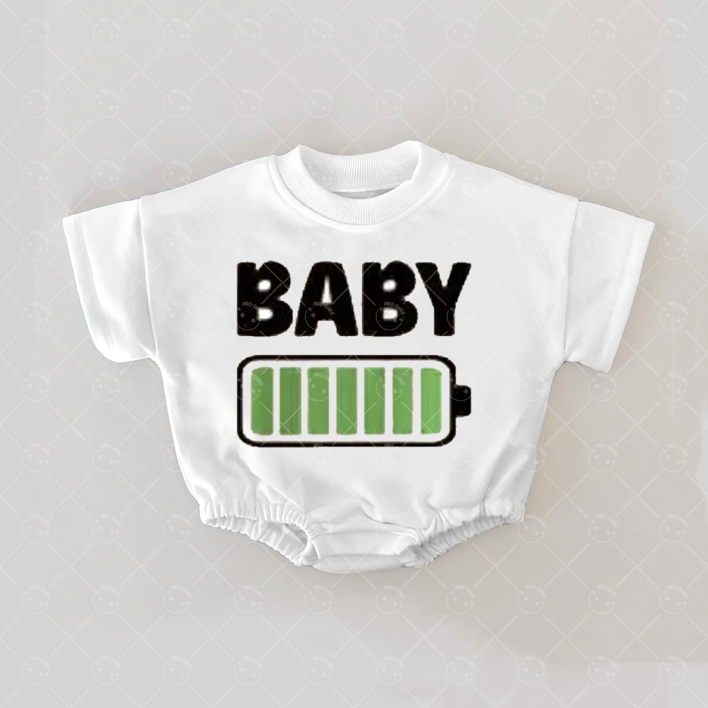 Baby Print Romper And Adult T-Shirt