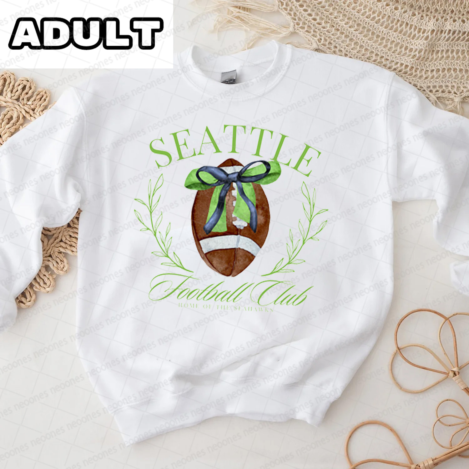 Baby  Football Romper And Matching Adult Hoodie