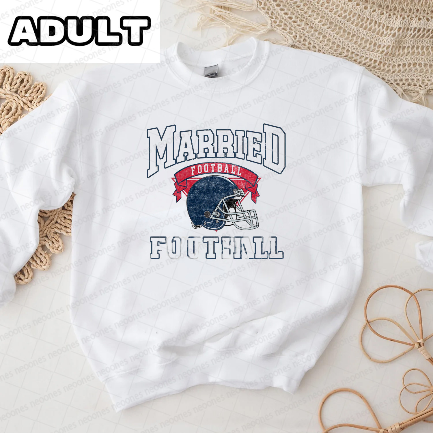 Baby Married Foot Ball Romper And Matching Adult Hoodie