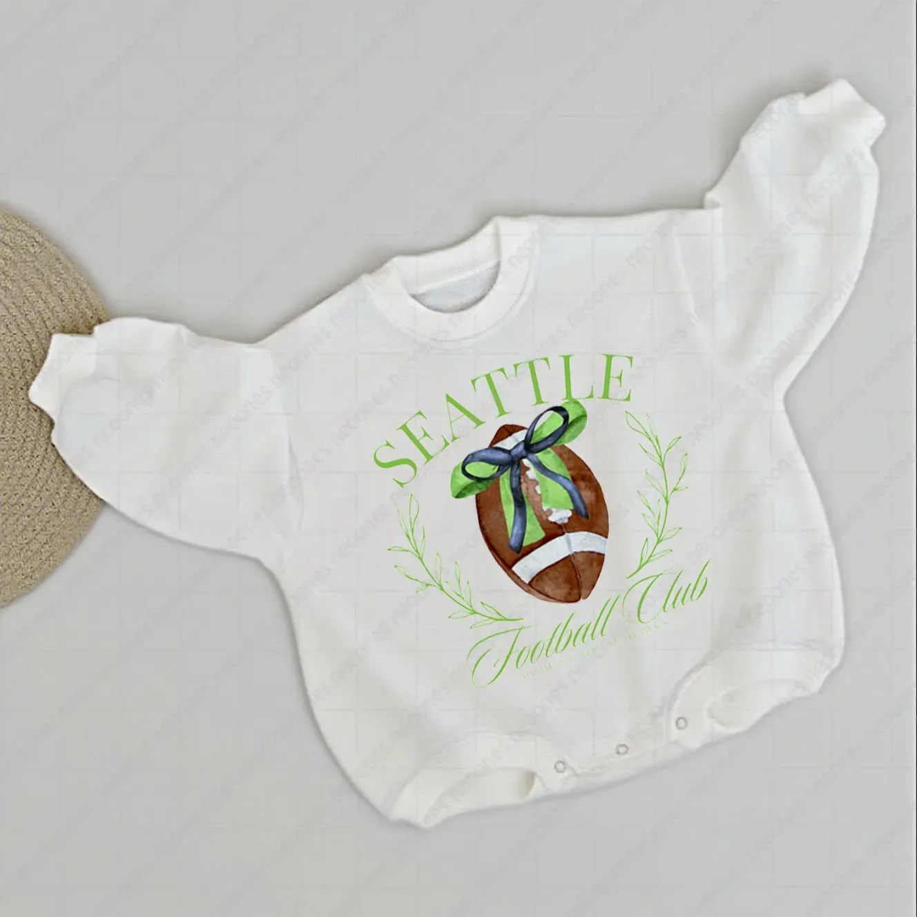 Baby Football Romper And Matching Adult Hoodie