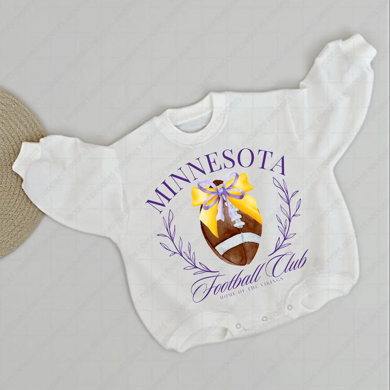 Baby  Football Romper And Matching Adult Hoodie