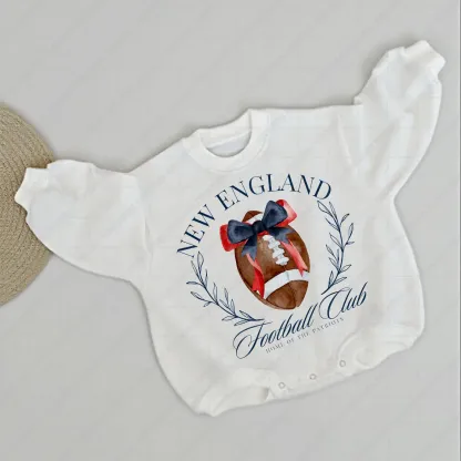 Baby  Football Romper And Matching Adult Hoodie