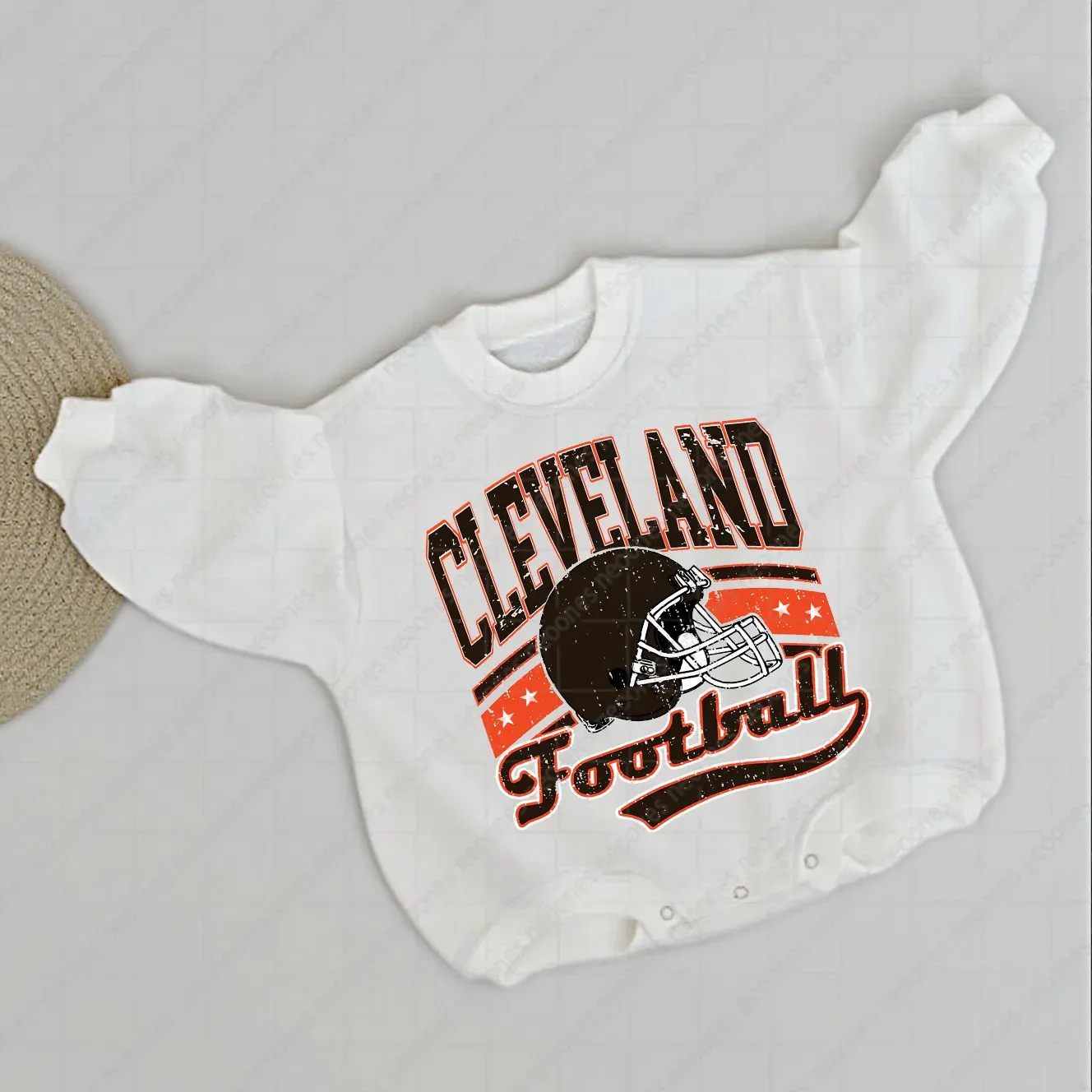 Baby  Football Romper And Matching Adult Hoodie