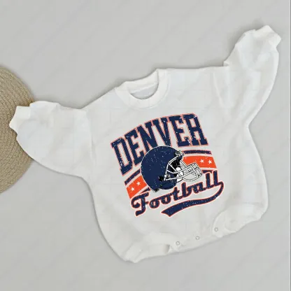 Baby  Football Romper And Matching Adult Hoodie