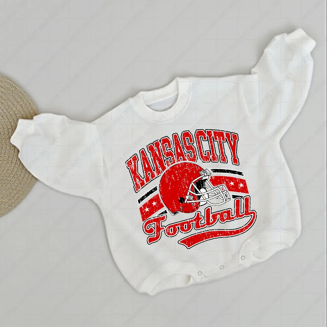 Baby  Football Romper And Matching Adult Hoodie
