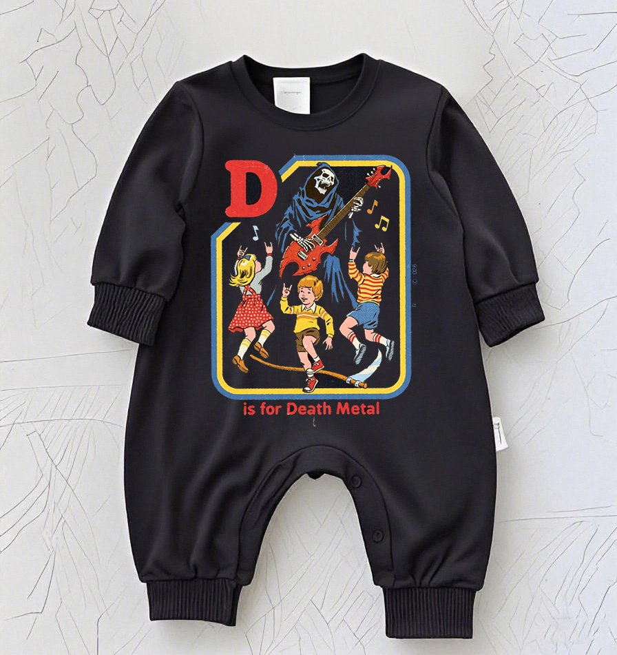 Baby Rock Band Graphic Romper – Vintage Music Tour Inspired Bodysuit