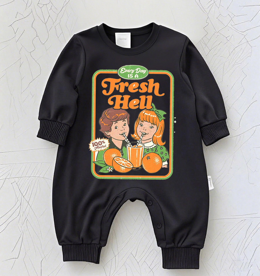 Baby Rock Band Graphic Romper – Vintage Music Tour Inspired Bodysuit