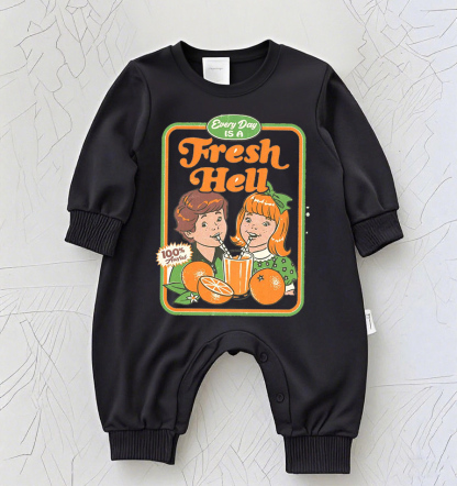 Baby Rock Band Graphic Romper – Vintage Music Tour Inspired Bodysuit