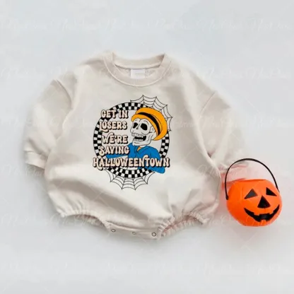 Baby Get In Losers We're Saving Halloweentown Romper