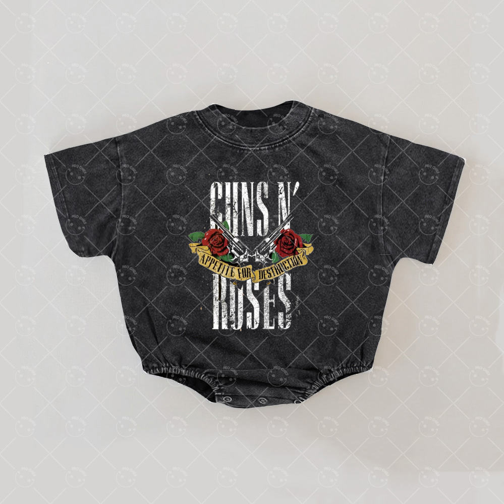 Baby Print Romper And Adult T-Shirt