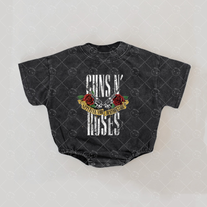 Baby Print Romper And Adult T-Shirt