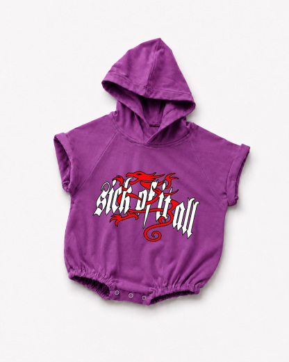 Vintage Rock Band Baby Hooded Romper