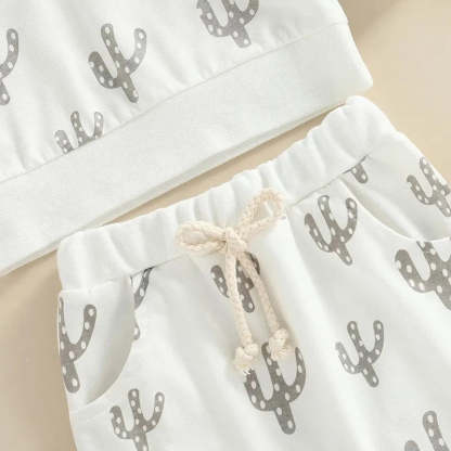 2 Piece Baby catus print suit