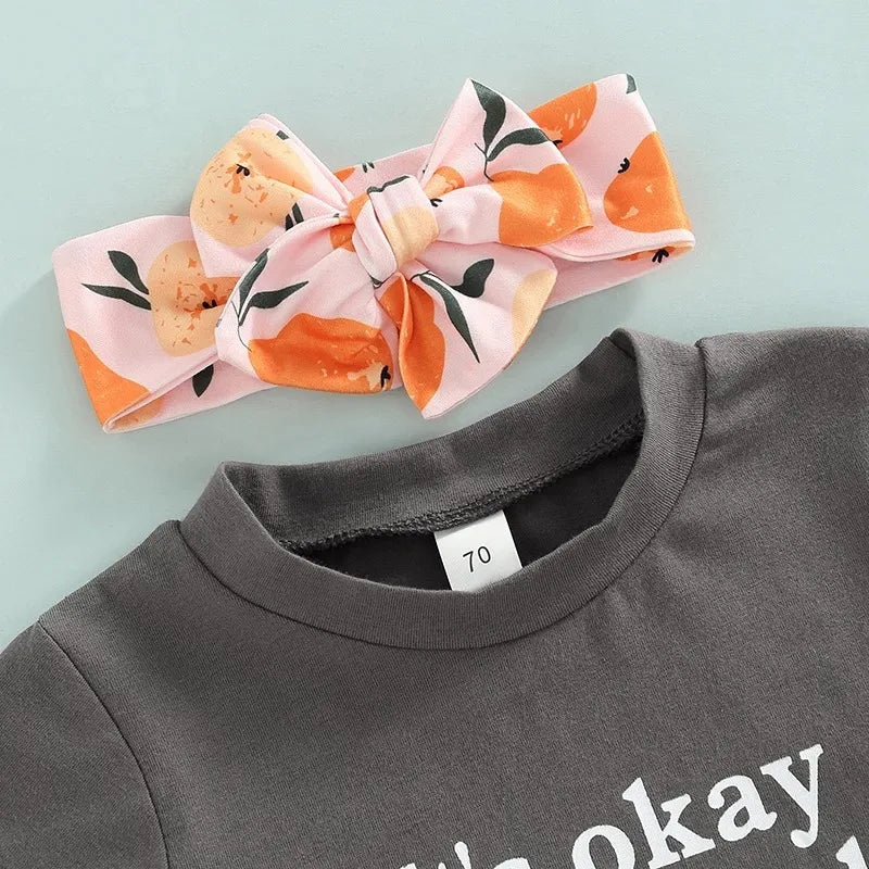 2 Piece Baby pear print suit