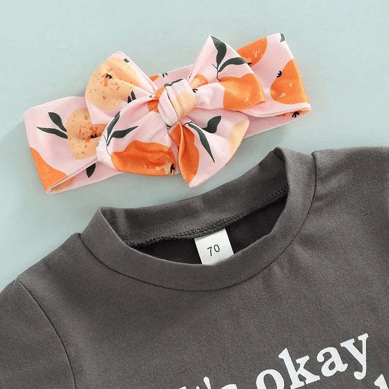 2 Piece Baby pear print suit