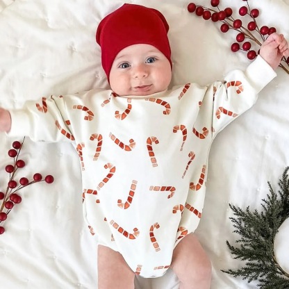 Baby Christmas Print Romper