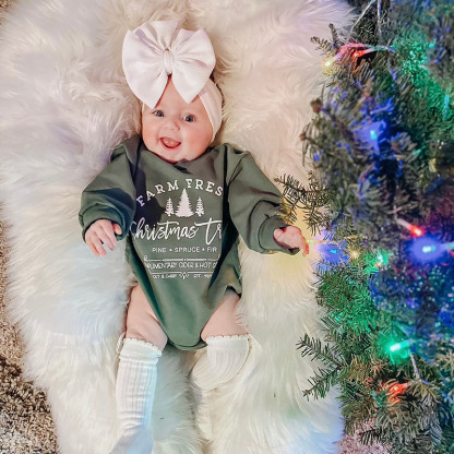 Baby Christmas Print Romper