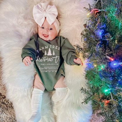 Baby Christmas Print Romper