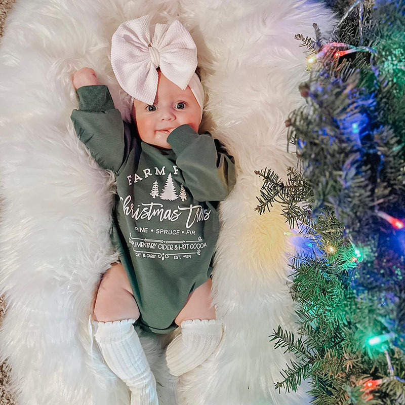 Baby Christmas Print Romper