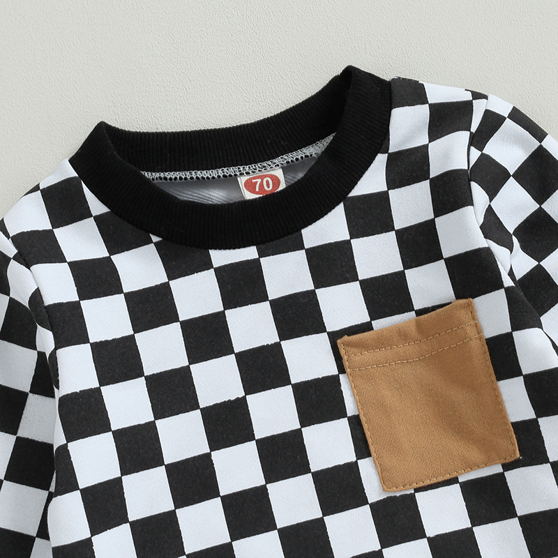Baby Chequered Printed Sweatshirt