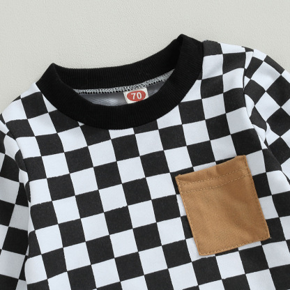 Baby Chequered Printed Sweatshirt