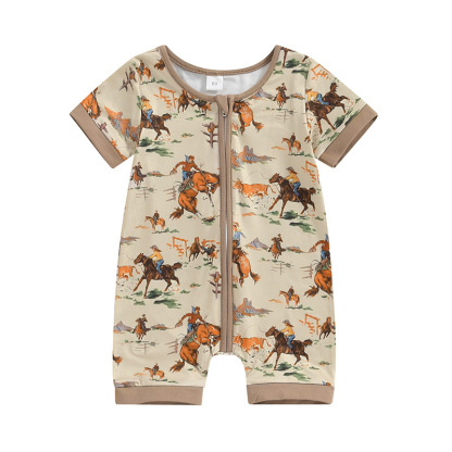 Baby Wrangler Print Romper