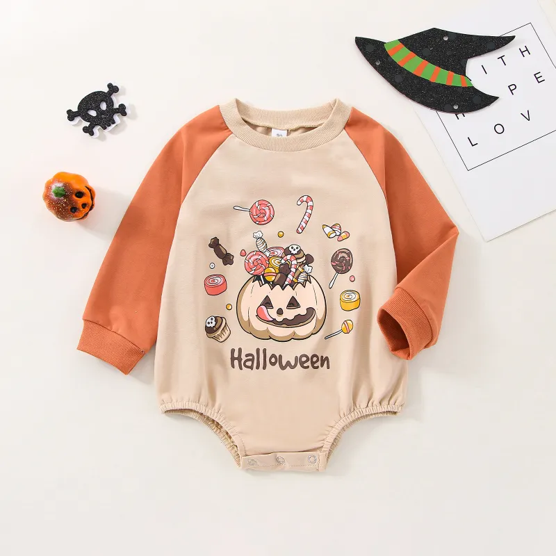 Baby Halloween Print Romper