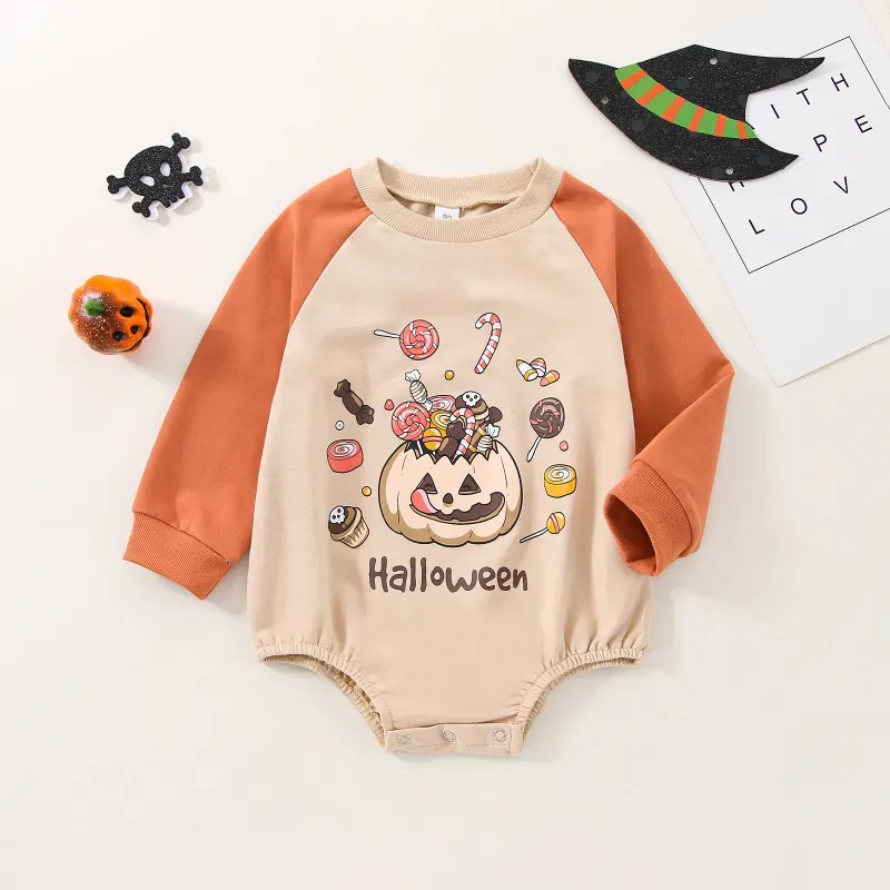 Baby Halloween Print Romper