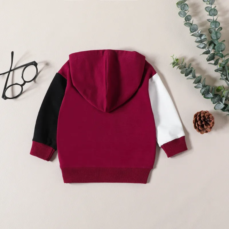 Baby Boy Hooded Patchwork Sweatshirt