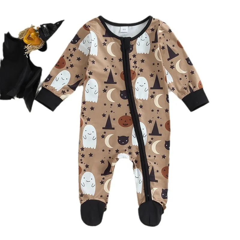 Newborn Halloween Print Romper