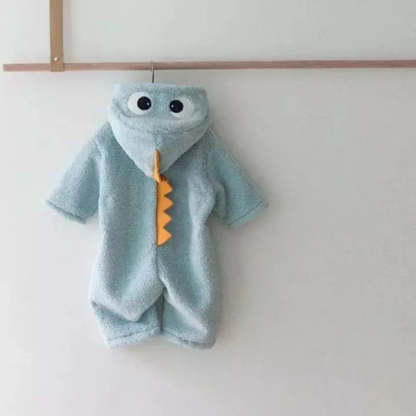 baby dinosaur hoodie romper