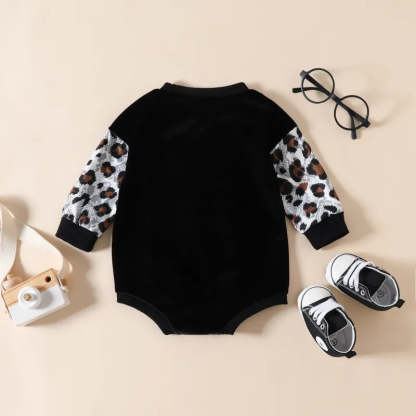 Baby LUCKY print colorblock Bodysuit