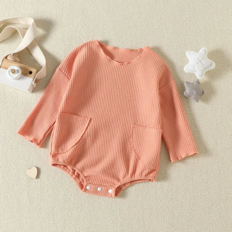 Baby matual pocket waffle Bodysuit