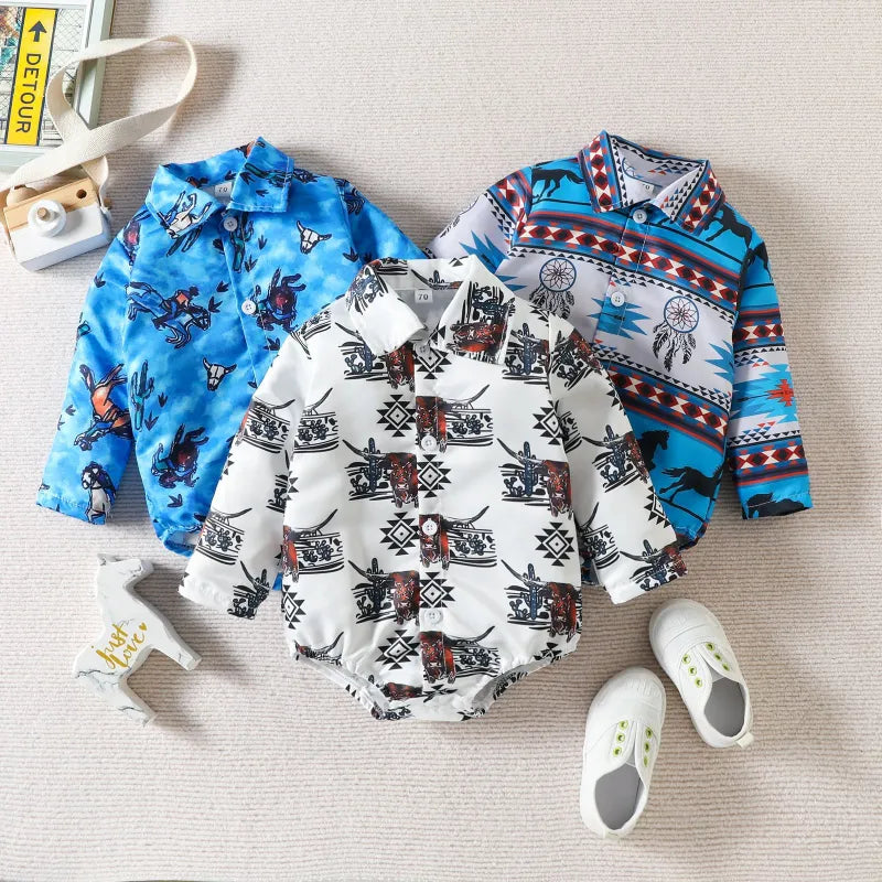 Baby ocean cow print Bodysuit