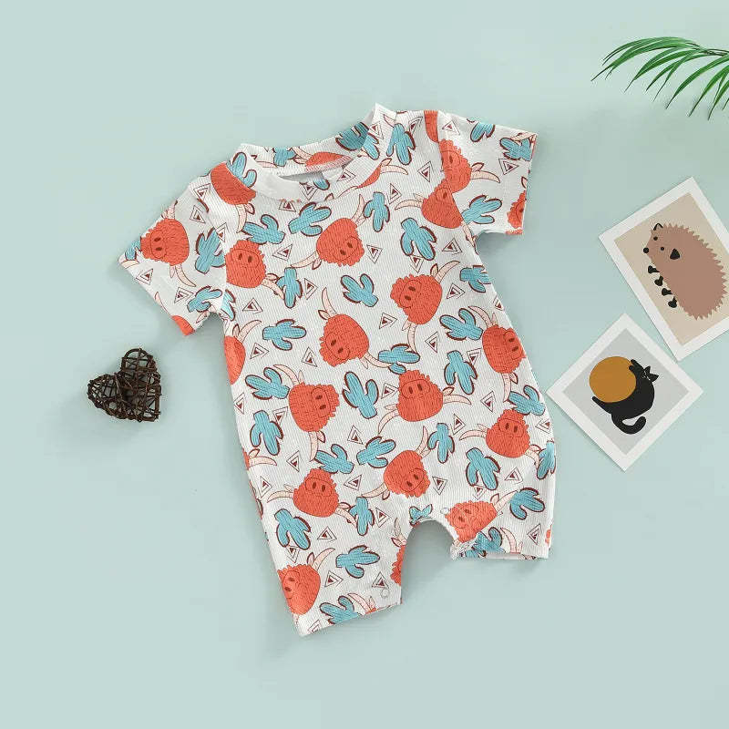 Baby animals print Romper