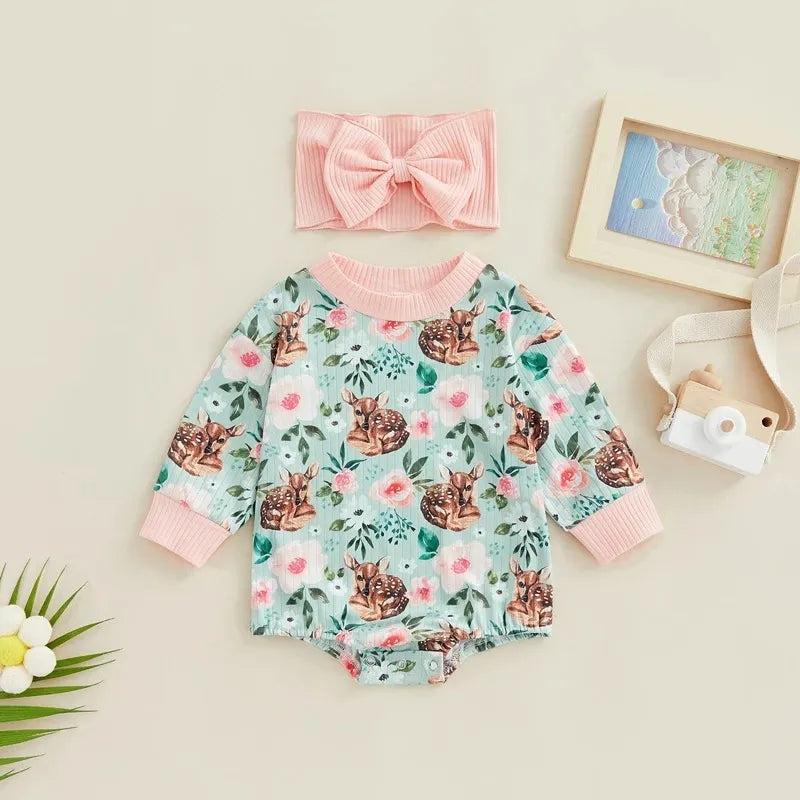 Baby cow print colorblock Bodysuit
