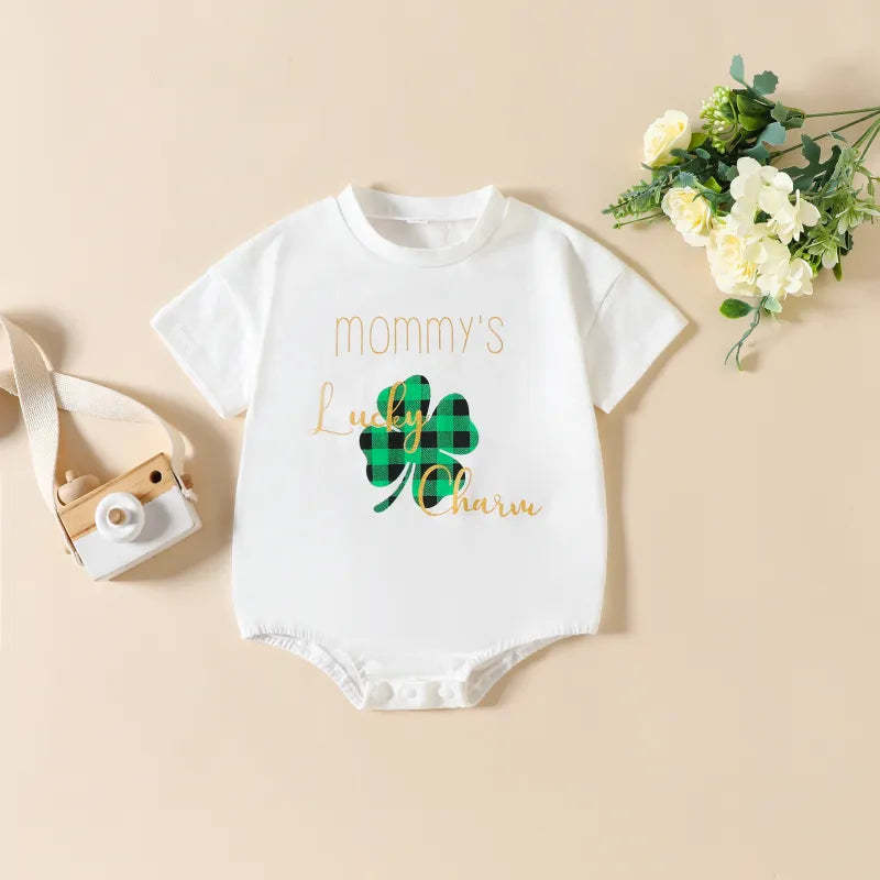 Baby four-leaf clover print Bodysuit