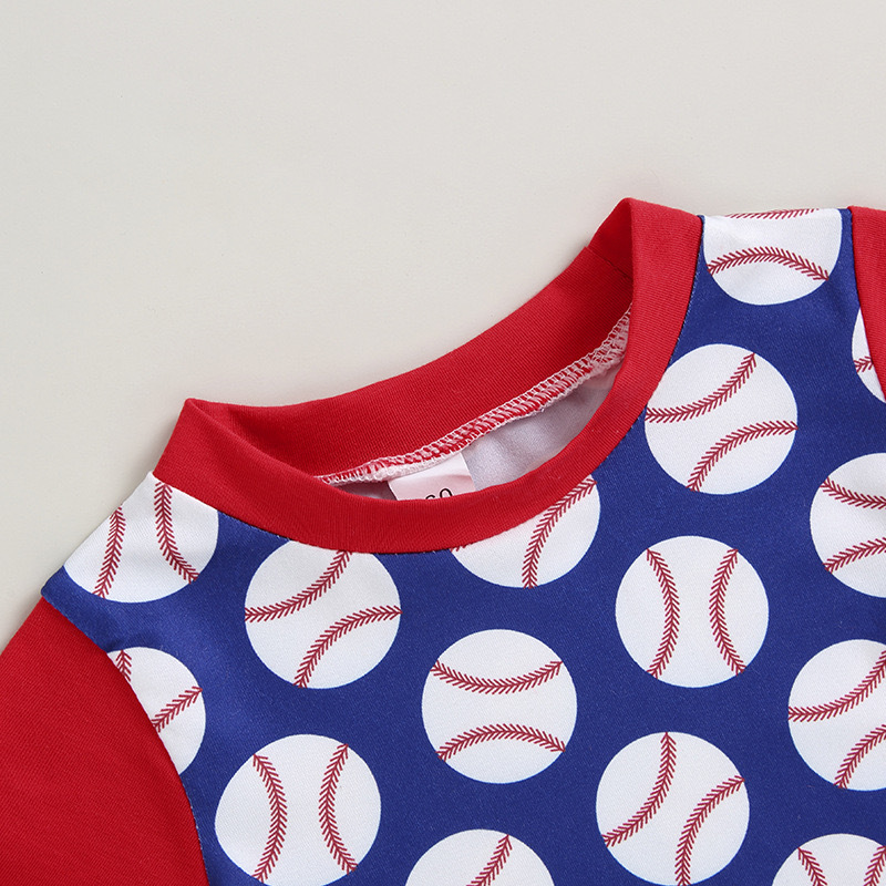 Butt-jacket baseball print short sleeve