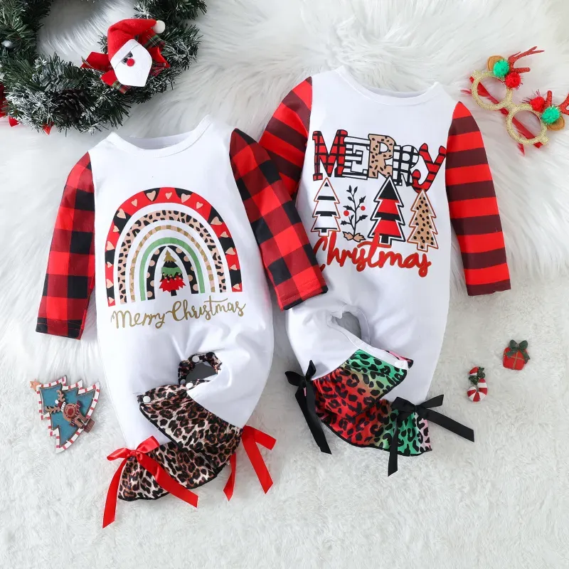 Baby Christmas Print Romper