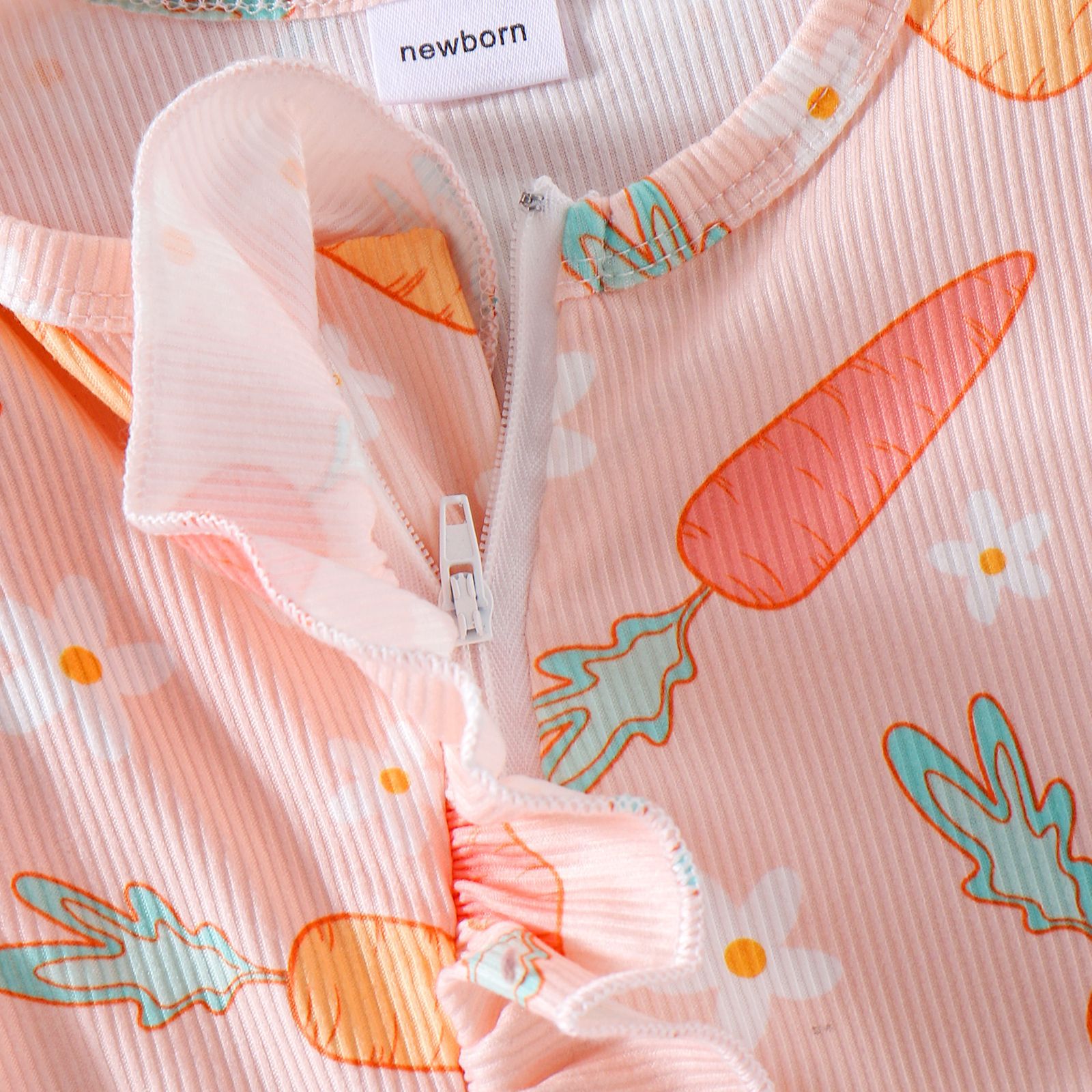 Baby Girl Radish Print Romper